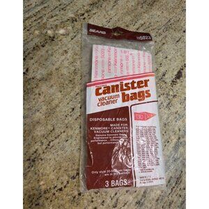 New! Kenmore Canister Vacuum Bags Style 20-5023 Qty 3